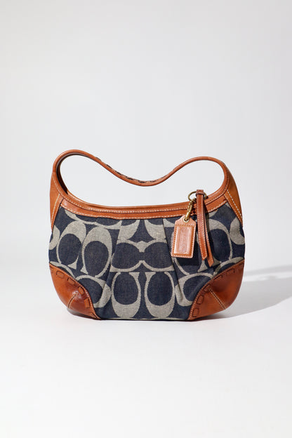 Coach Ergo in Monogram Denim with Brown Leather Trim -12750
