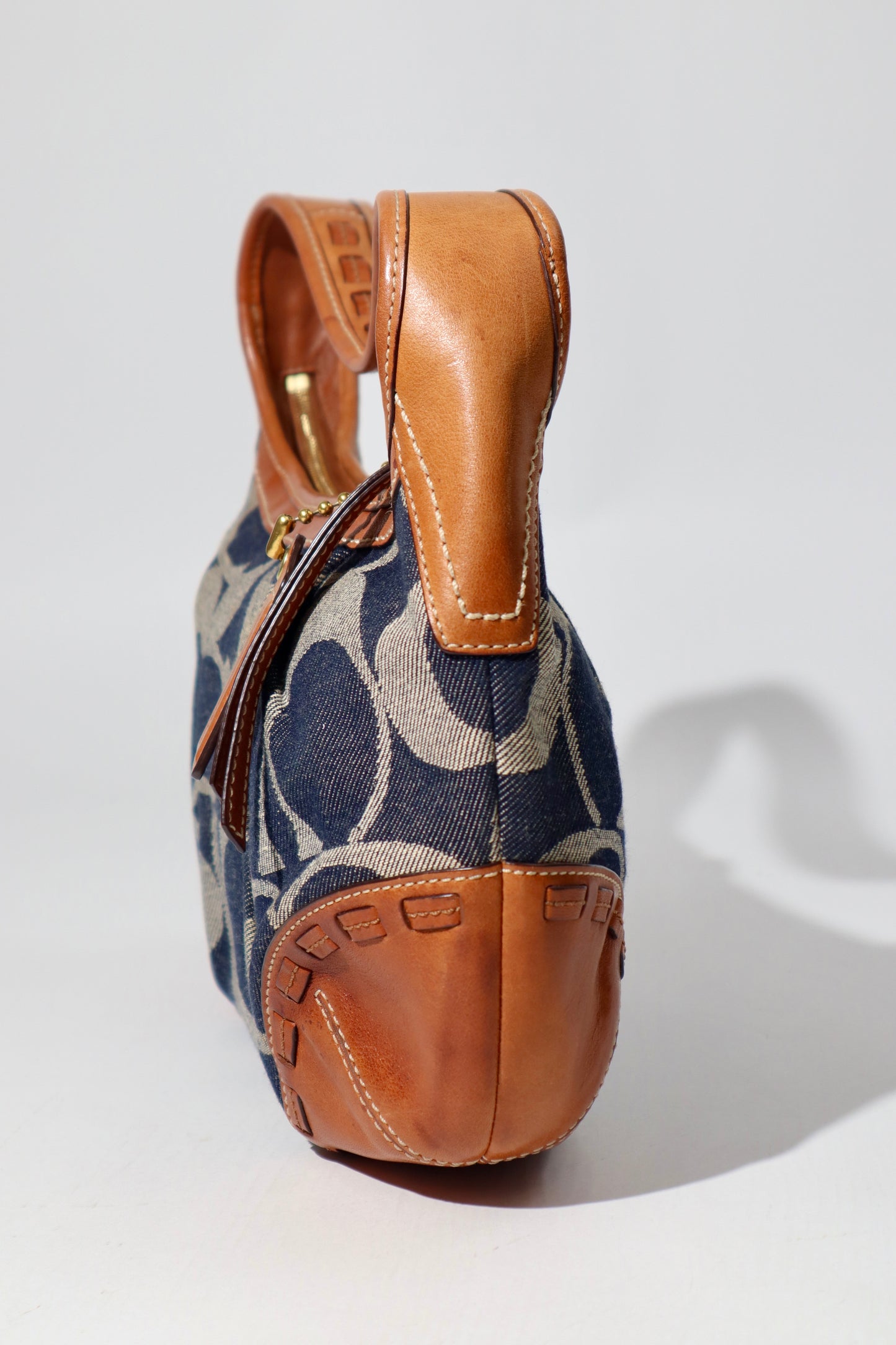 Coach Ergo in Monogram Denim with Brown Leather Trim -12750