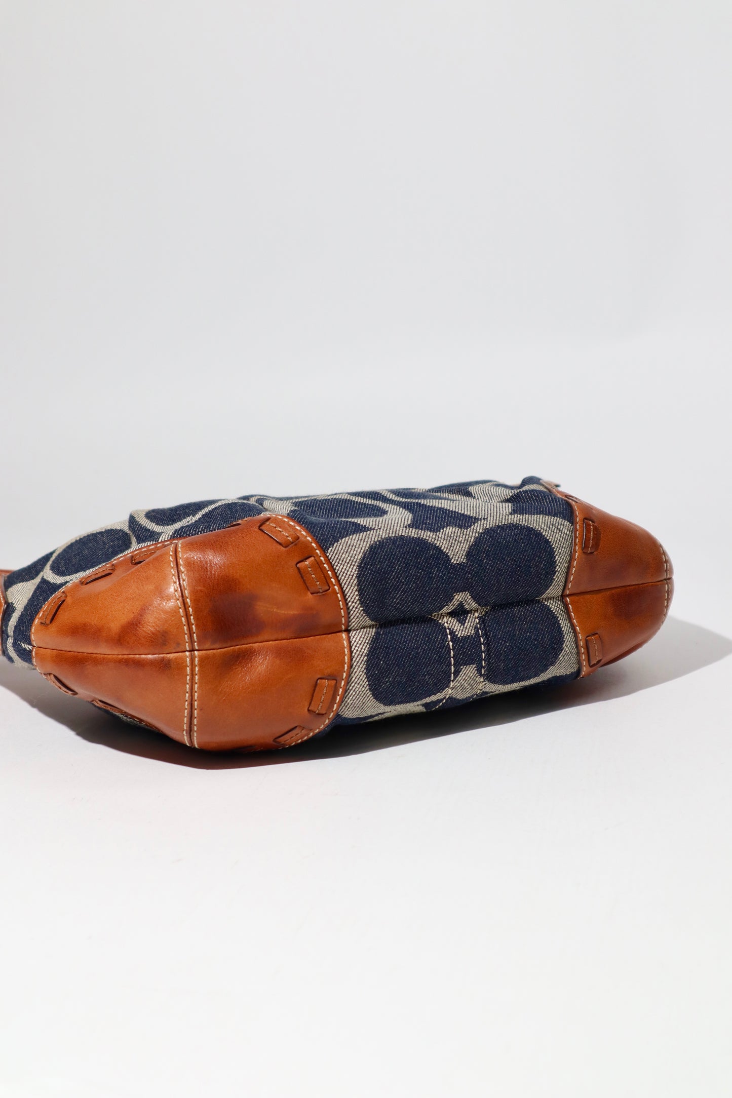 Coach Ergo in Monogram Denim with Brown Leather Trim -12750
