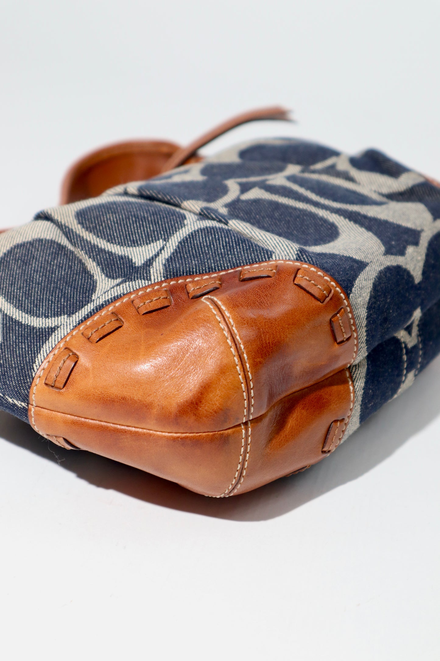 Coach Ergo in Monogram Denim with Brown Leather Trim -12750