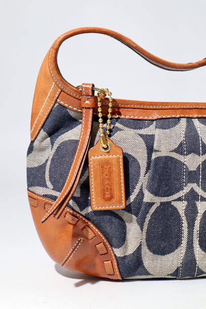Coach Ergo in Monogram Denim with Brown Leather Trim -12750