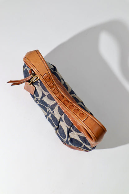 Coach Ergo in Monogram Denim with Brown Leather Trim -12750