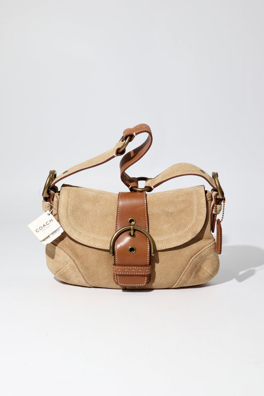 Coach Vintage 2005 Y2K Suede Soho Belt Shoulder Bag (9692)