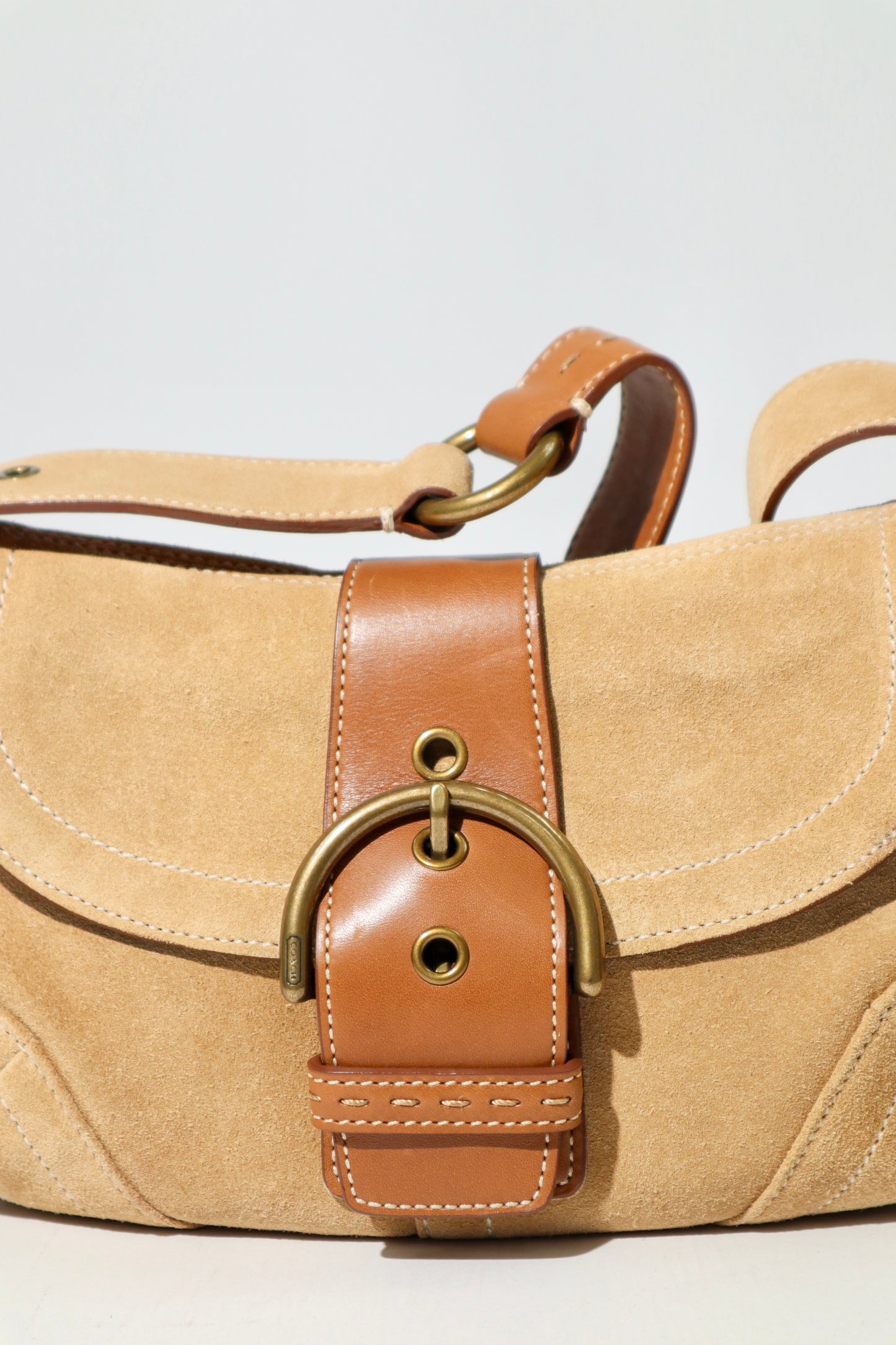 Coach Vintage 2005 Y2K Suede Soho Belt Shoulder Bag (9692)