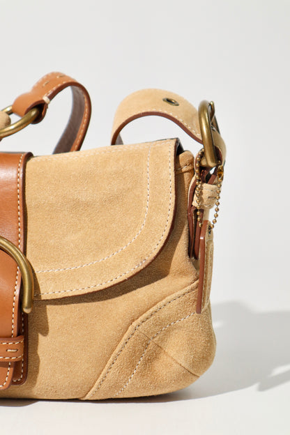 Coach Vintage 2005 Y2K Suede Soho Belt Shoulder Bag (9692)