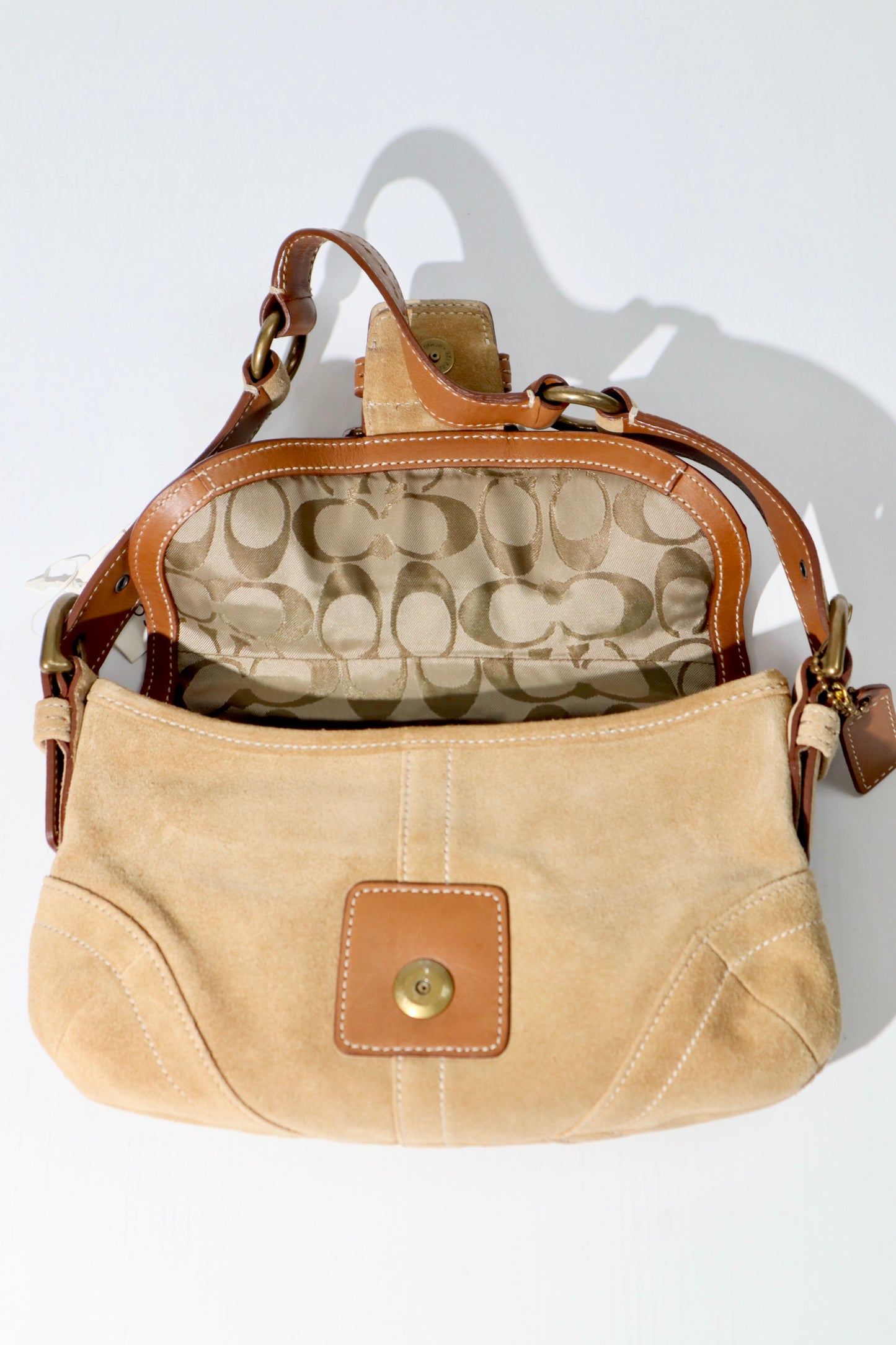 Coach Vintage 2005 Y2K Suede Soho Belt Shoulder Bag (9692)