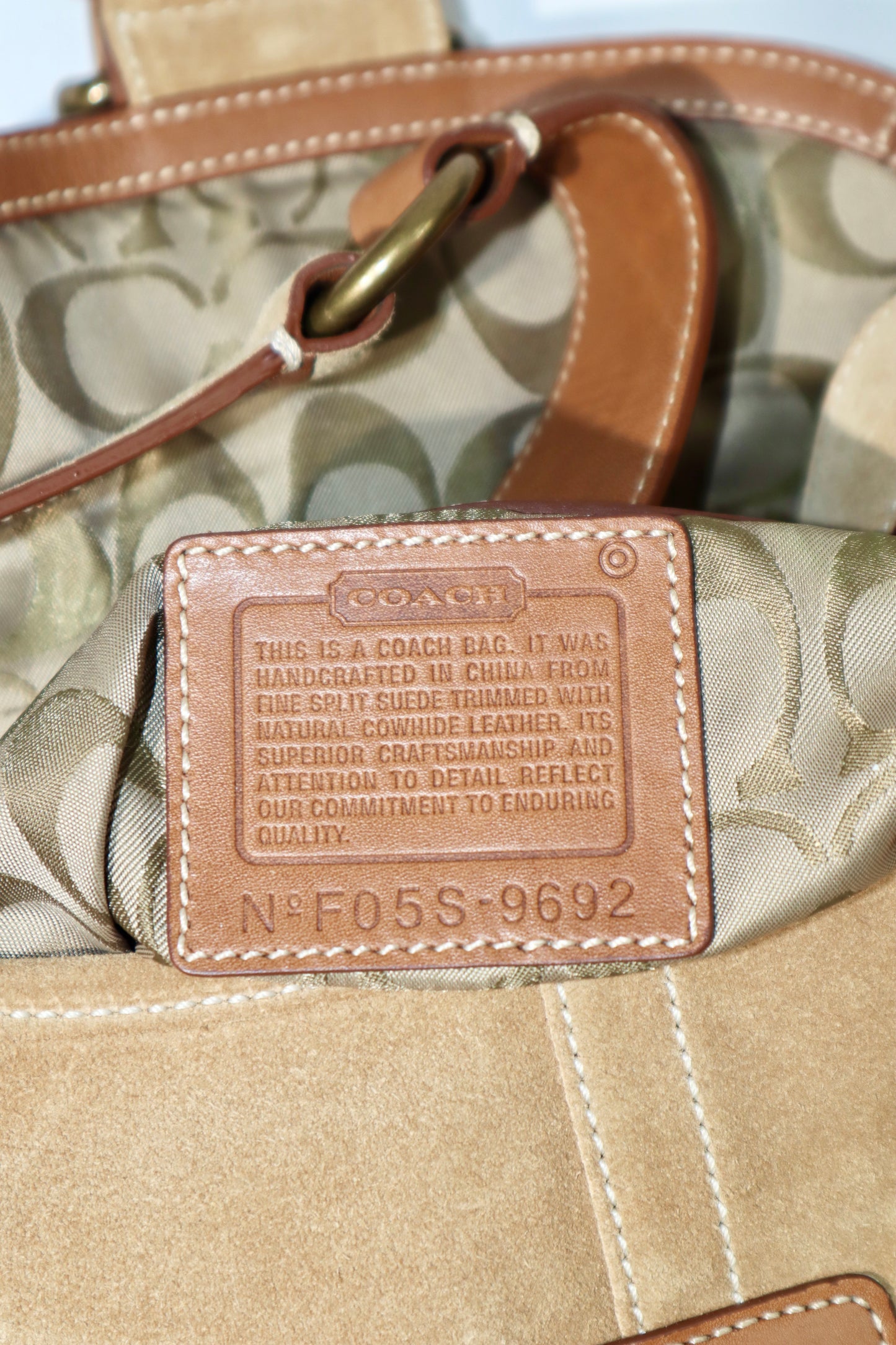 Coach Vintage 2005 Y2K Suede Soho Belt Shoulder Bag (9692)
