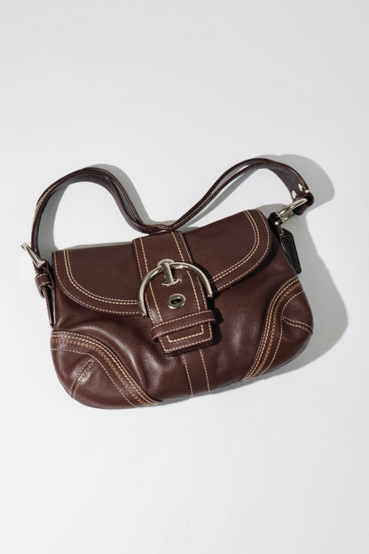 Coach Vintage 2006 Y2K Leather Soho Belt Shoulder Bag in Chocolate Brown (10577)