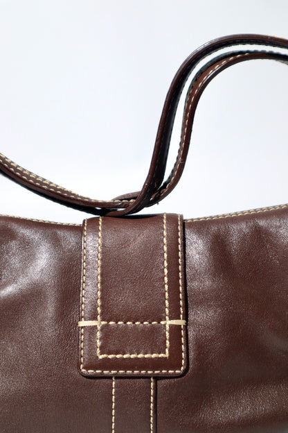 Coach Vintage 2006 Y2K Leather Soho Belt Shoulder Bag in Chocolate Brown (10577)