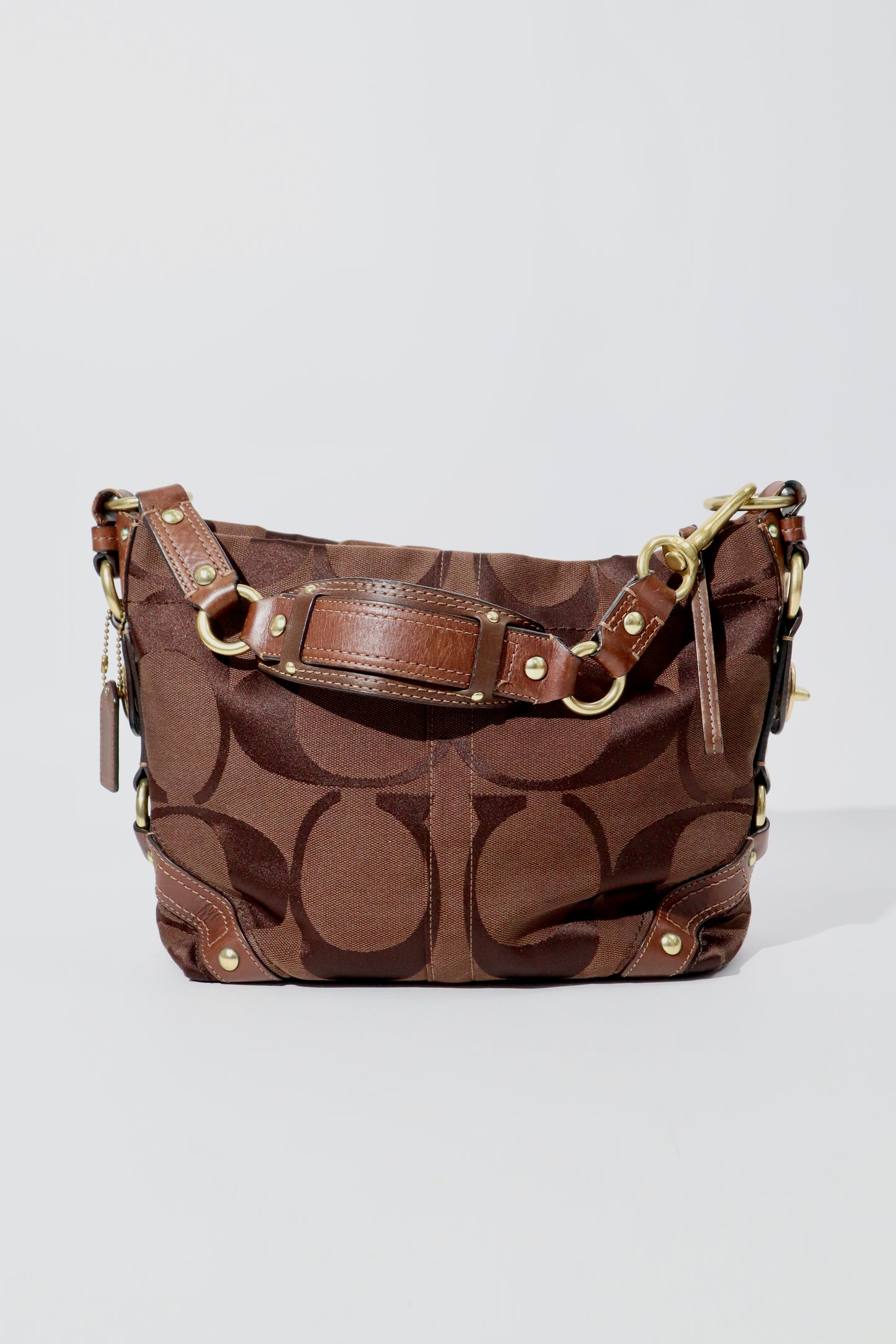 Coach Signature Mini Carly Bag in Chocolate Brown - 10619