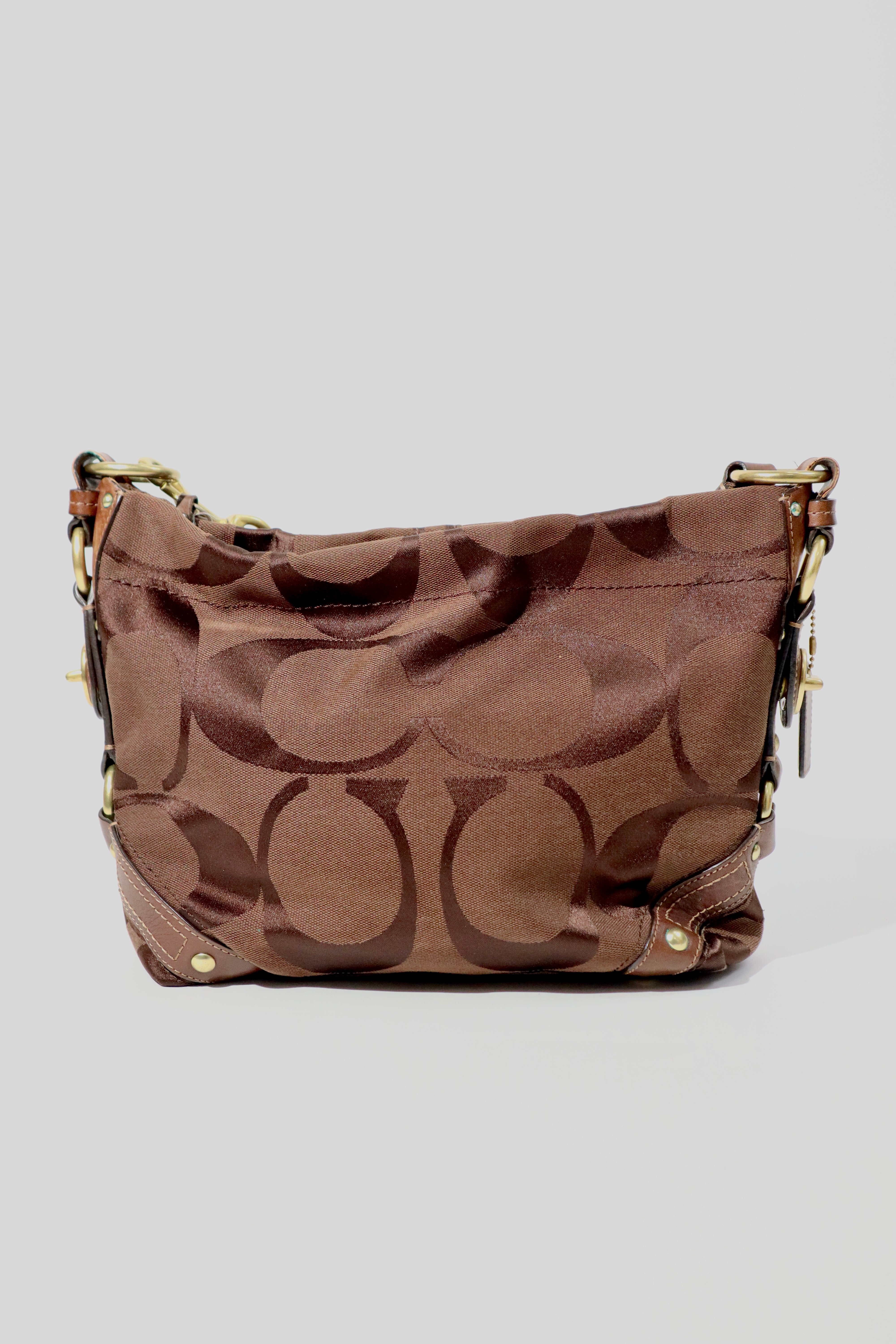 Coach Signature Mini Carly Bag in Chocolate Brown - 10619 – Girl