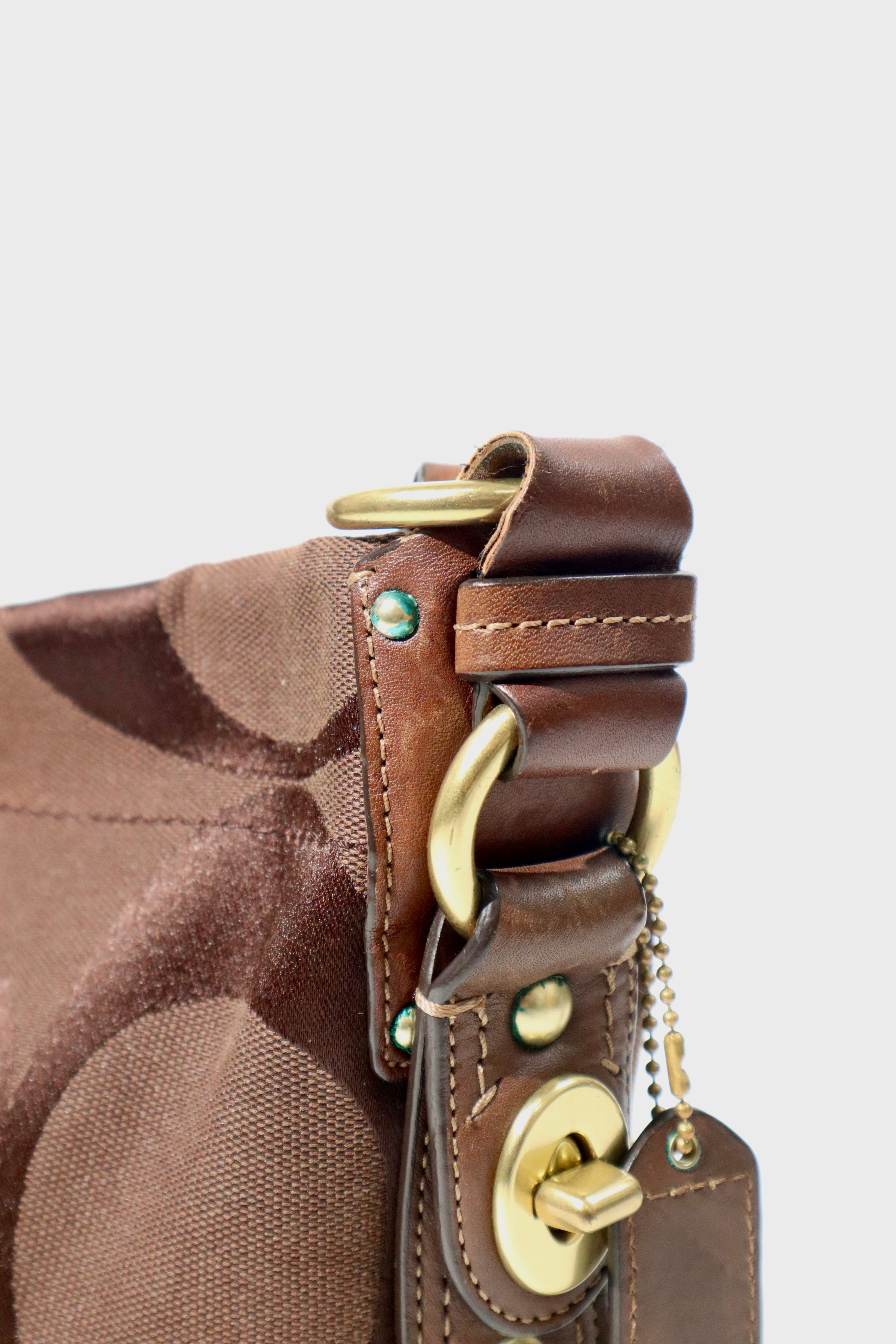 Coach Signature Mini Carly Bag in Chocolate Brown - 10619 – Girl