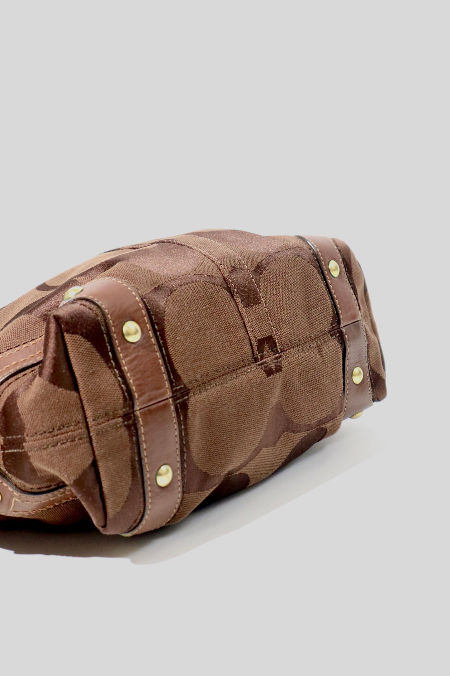 Coach Signature Mini Carly Bag in Chocolate Brown - 10619