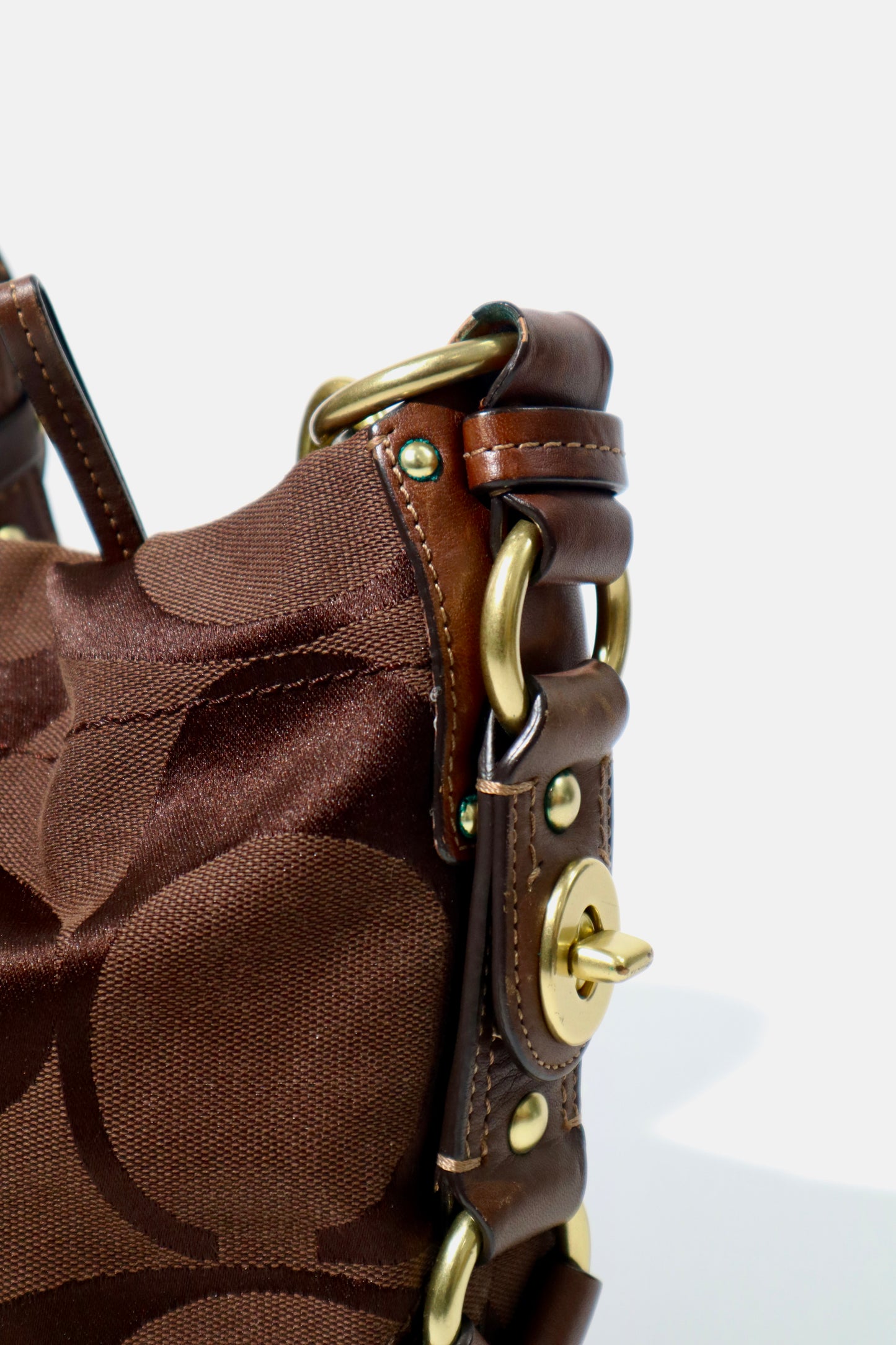 Coach Signature Mini Carly Bag in Chocolate Brown - 10619