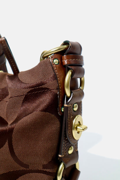 Coach Signature Mini Carly Bag in Chocolate Brown - 10619