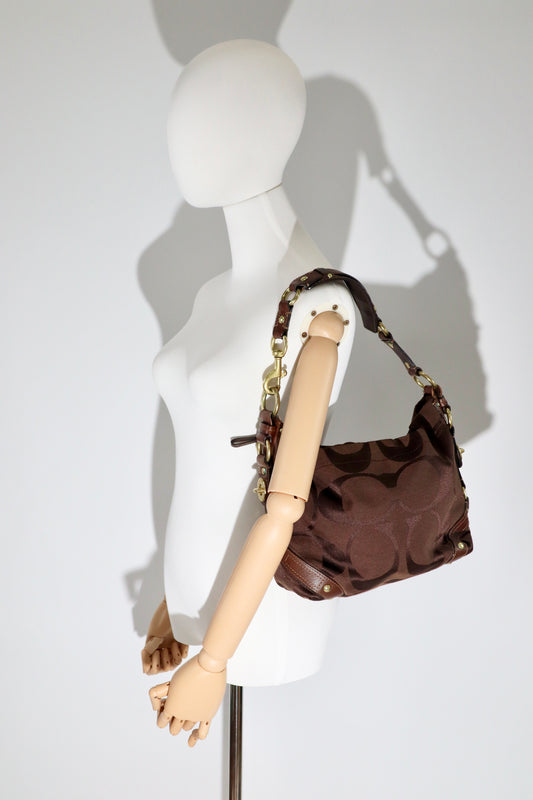 Coach Signature Mini Carly Bag in Chocolate Brown - 10619