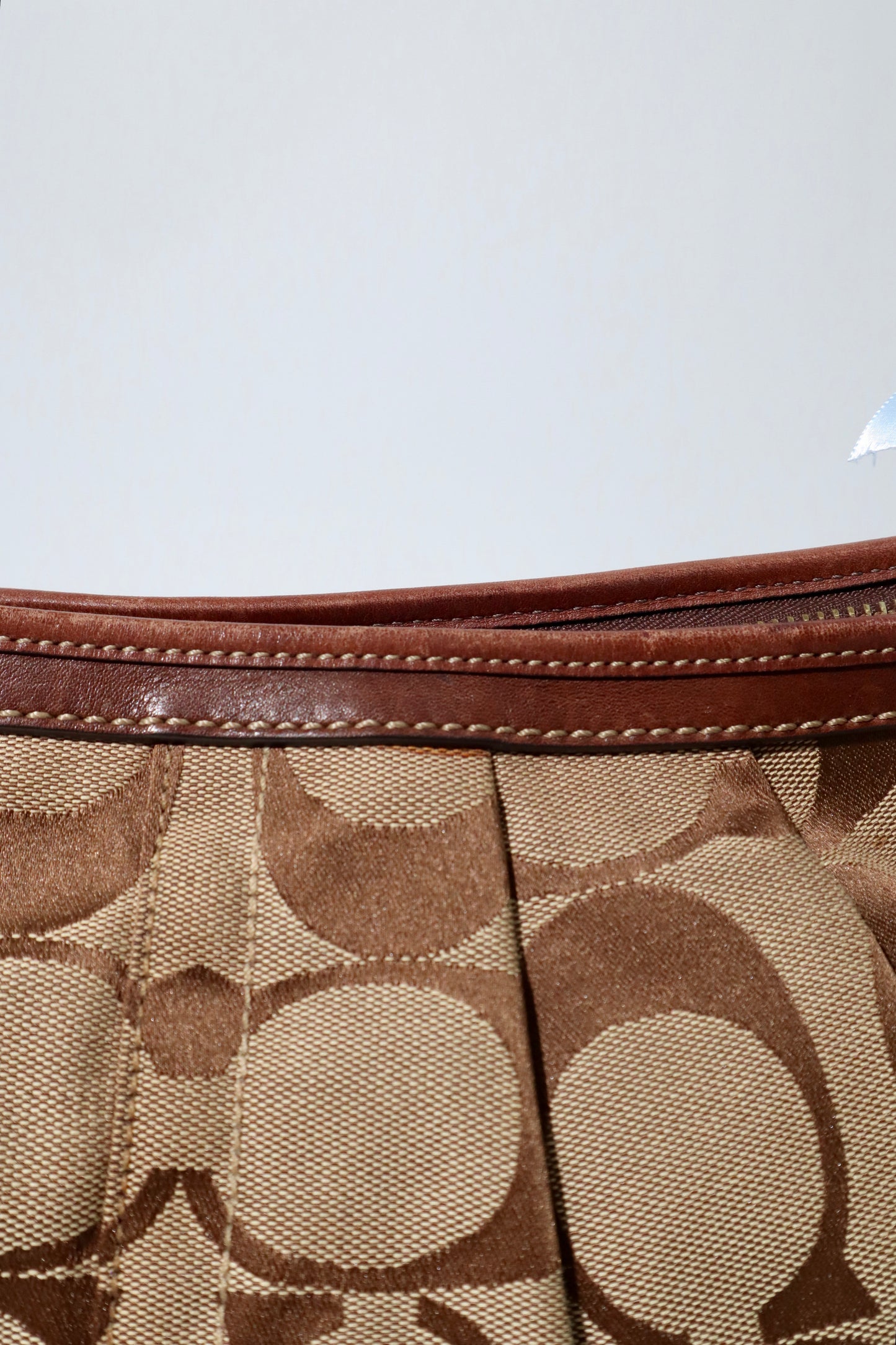 Vintage Coach 12227 Ergo Shoulder Bag with Dark Brown Trim (Rare Find)