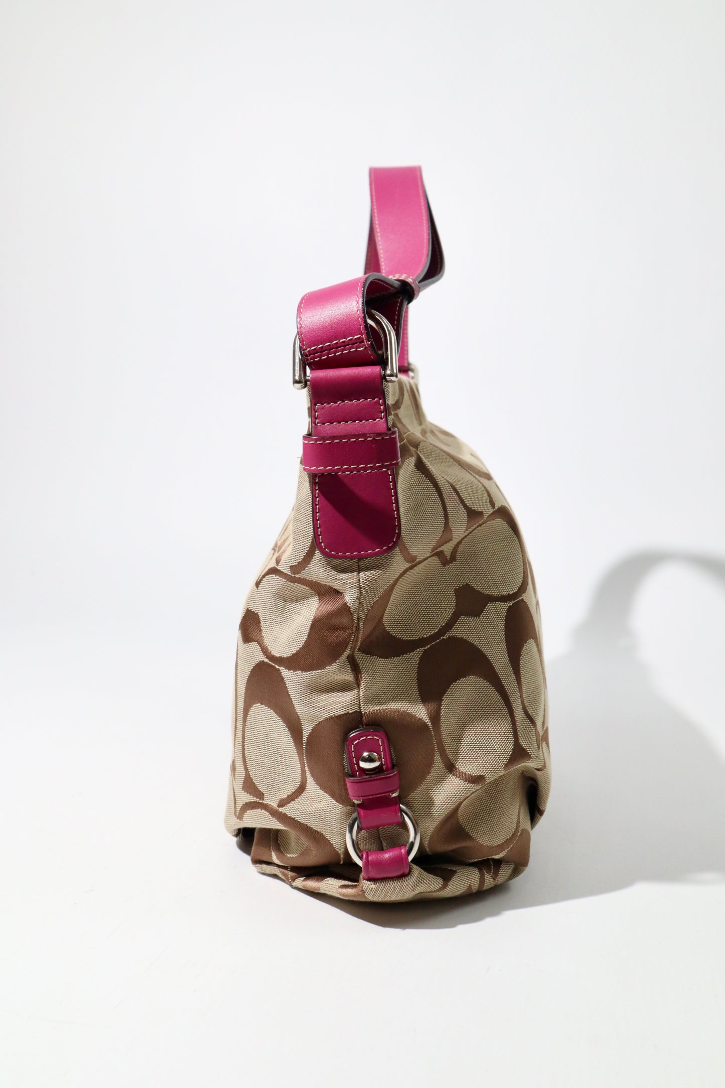 Coach Signature Canvas Crossbody Bag in Purple (Large)