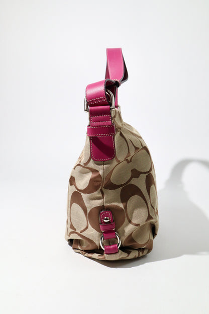 Coach Signature Canvas Crossbody Bag in Purple (Large)