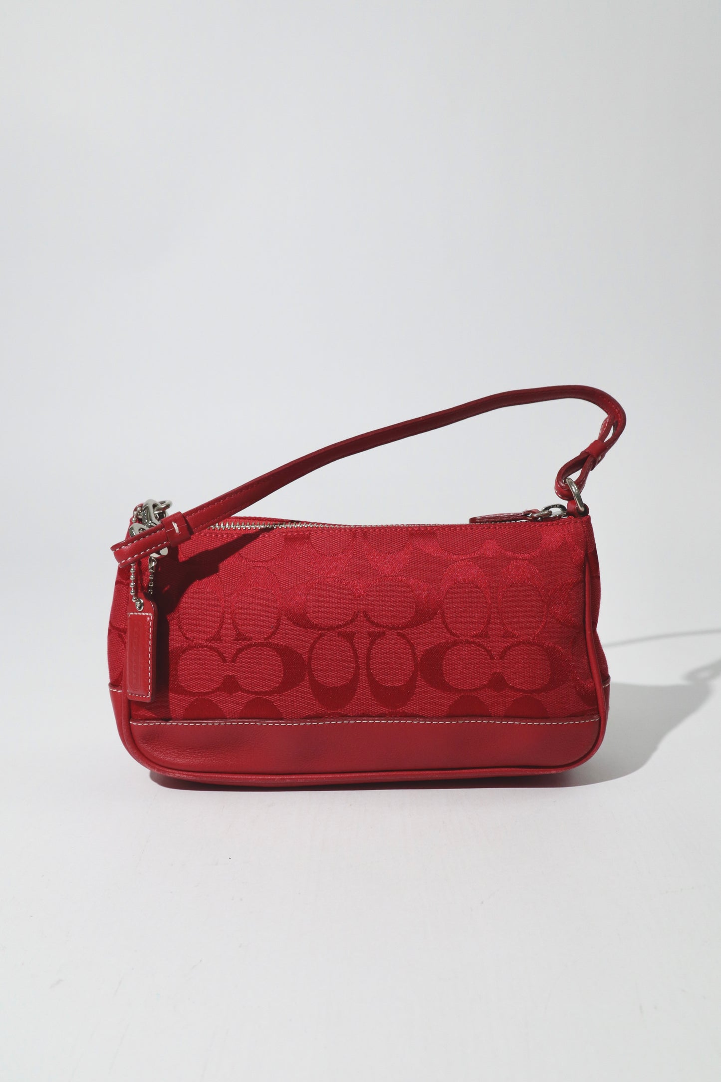Coach Vintage 2005 Y2K Canvas Mini Pouch in Red 6094 (Rare Find)