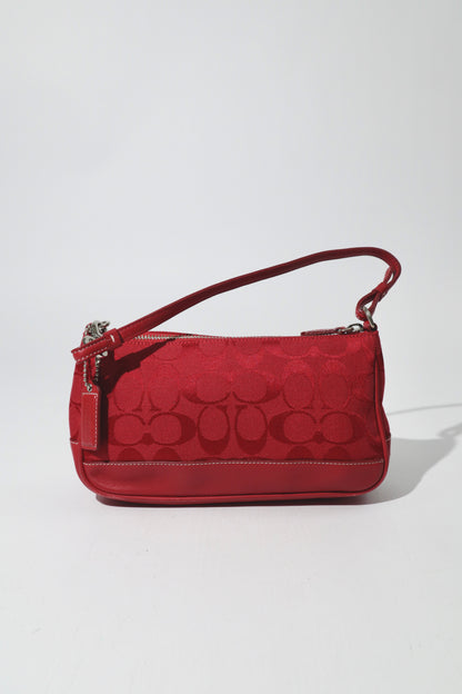Coach Vintage 2005 Y2K Canvas Mini Pouch in Red 6094 (Rare Find)