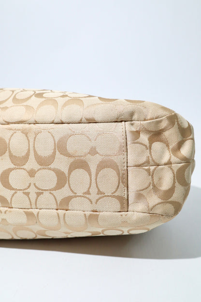 Vintage Coach Soho Large Shoulder Bag in Beige & Pink (F17408)