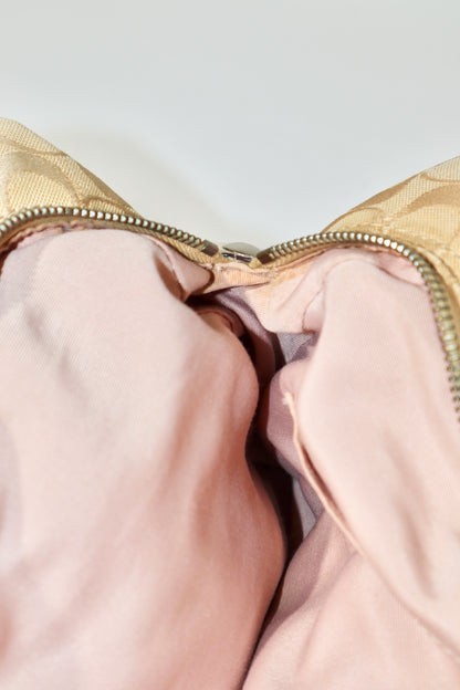 Vintage Coach Soho Large Shoulder Bag in Beige & Pink (F17408)
