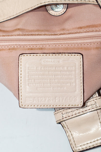 Vintage Coach Soho Large Shoulder Bag in Beige & Pink (F17408)