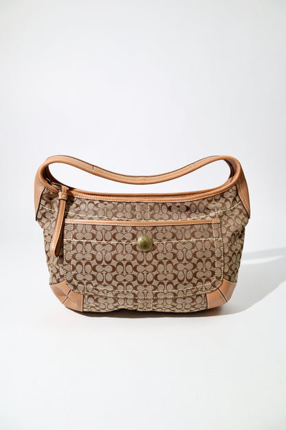 Coach Signature Ergo Hobo in Brown with Front Pocket (10772)