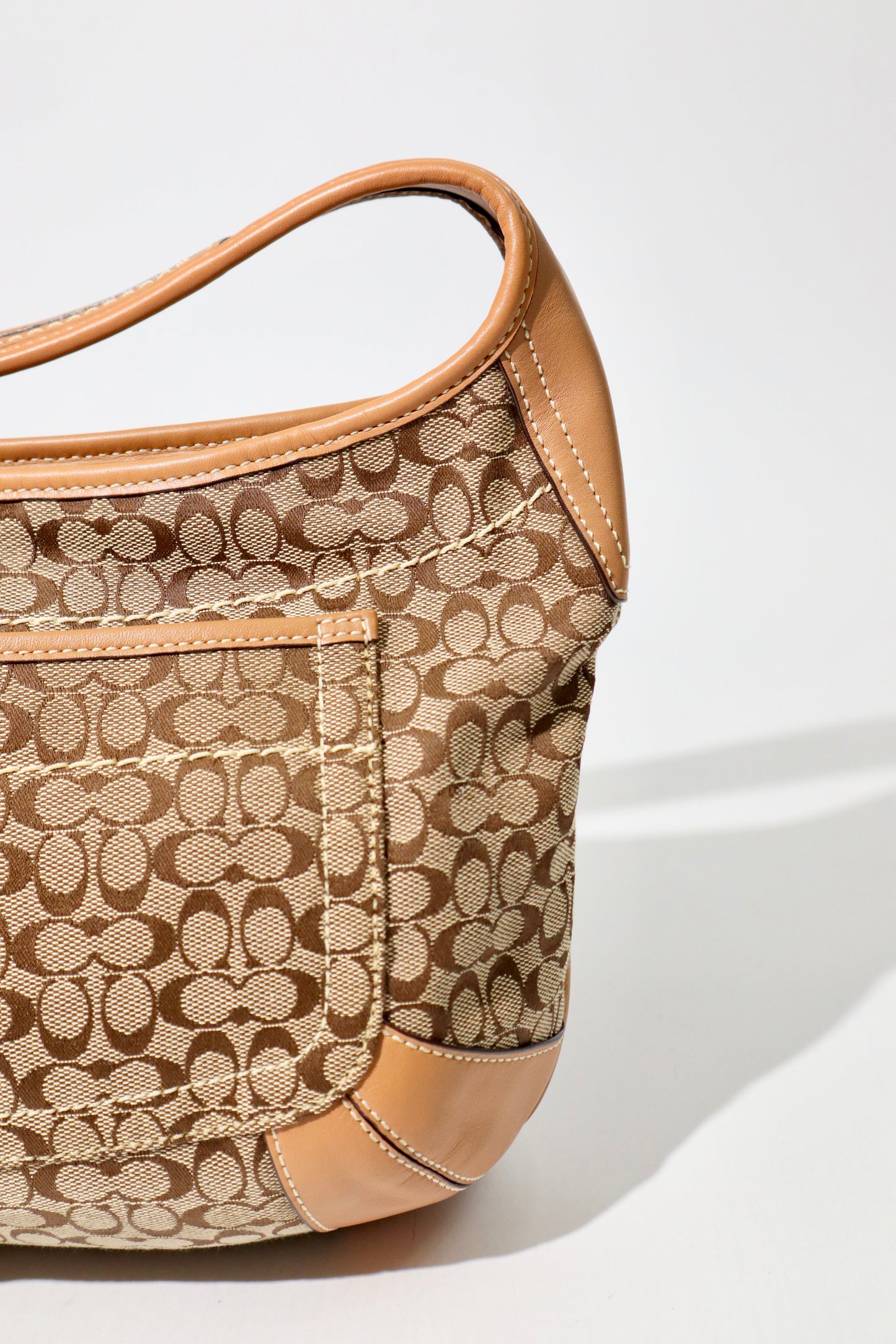 Coach Signature Ergo Hobo in Brown with Front Pocket (10772)