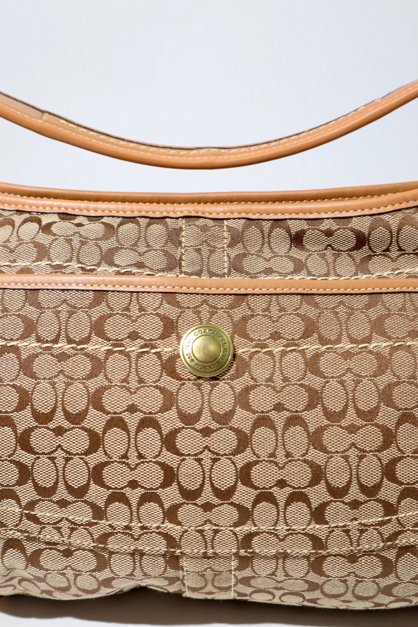 Coach Signature Ergo Hobo in Brown with Front Pocket (10772)