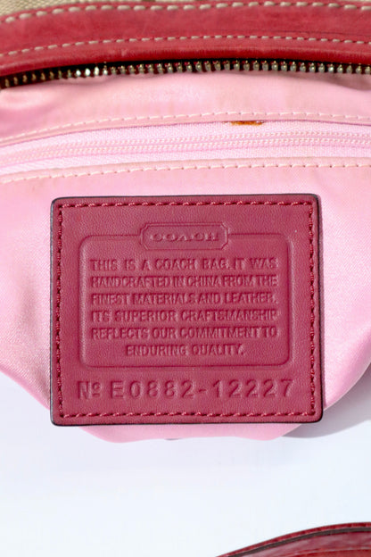 Vintage Coach 12227 Ergo Shoulder Bag with Red Trim (Rare Find)