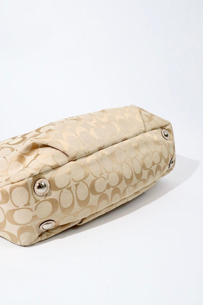 Vintage Coach Soho F18750 Tote Shoulder Bag in Beige/Pink