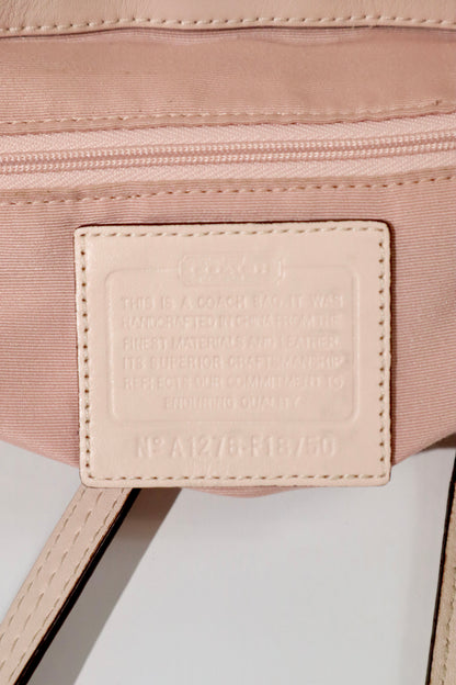 Vintage Coach Soho F18750 Tote Shoulder Bag in Beige/Pink