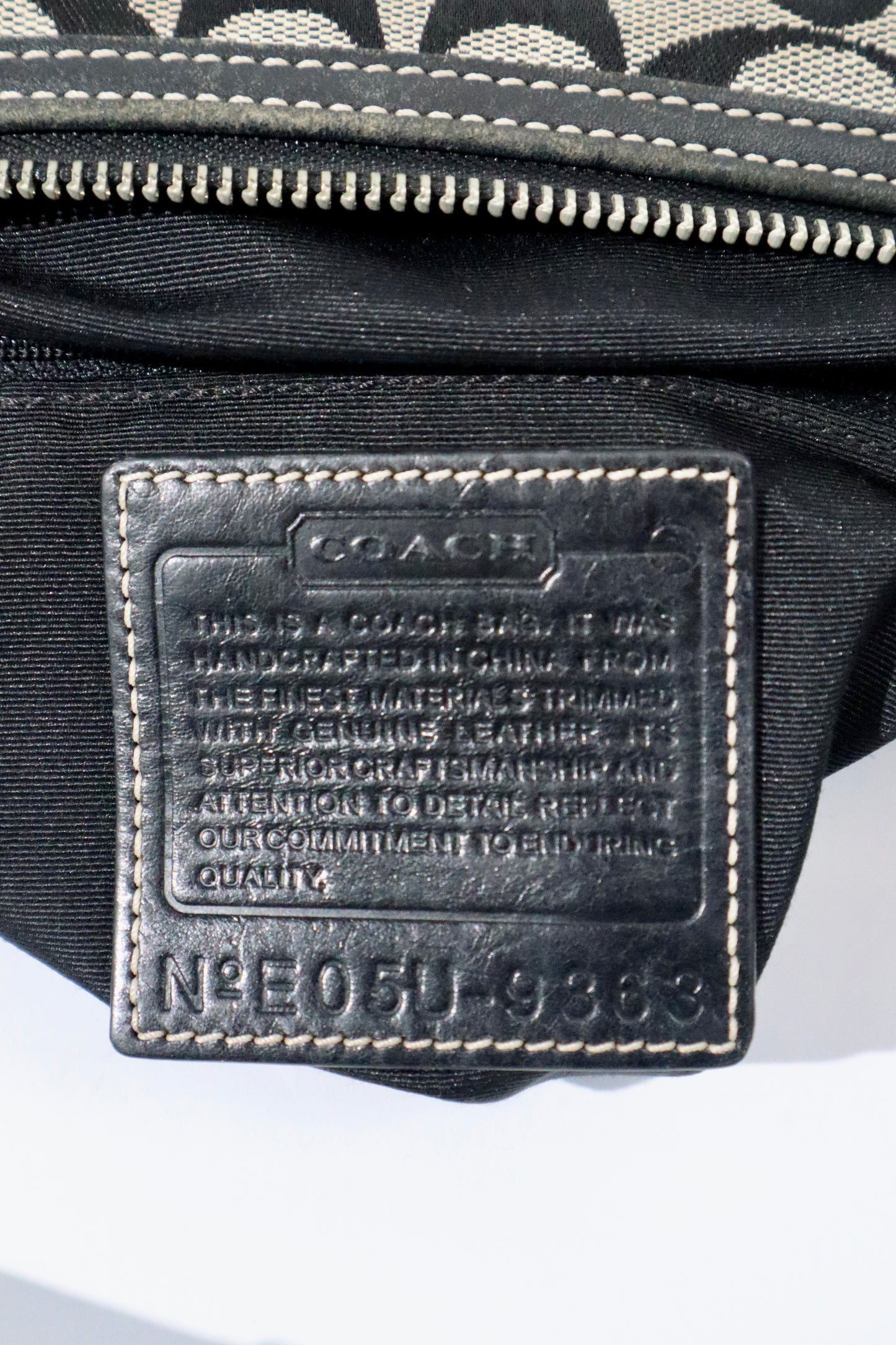Coach Y2K East West Demi Shoulder Bag in Signature Black/Grey Canvas (9363)