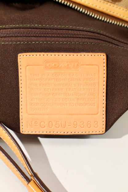 Coach Y2K East West Demi Shoulder Bag in Signature Khaki Canvas - 9363