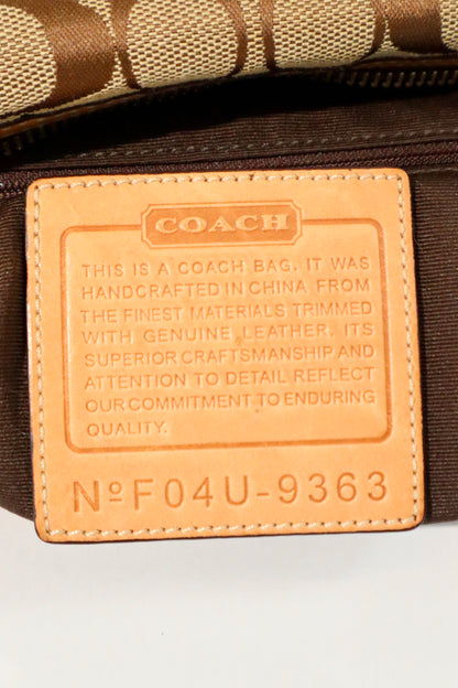 Coach Y2K East West Demi Shoulder Bag in Signature Khaki Canvas - 9363