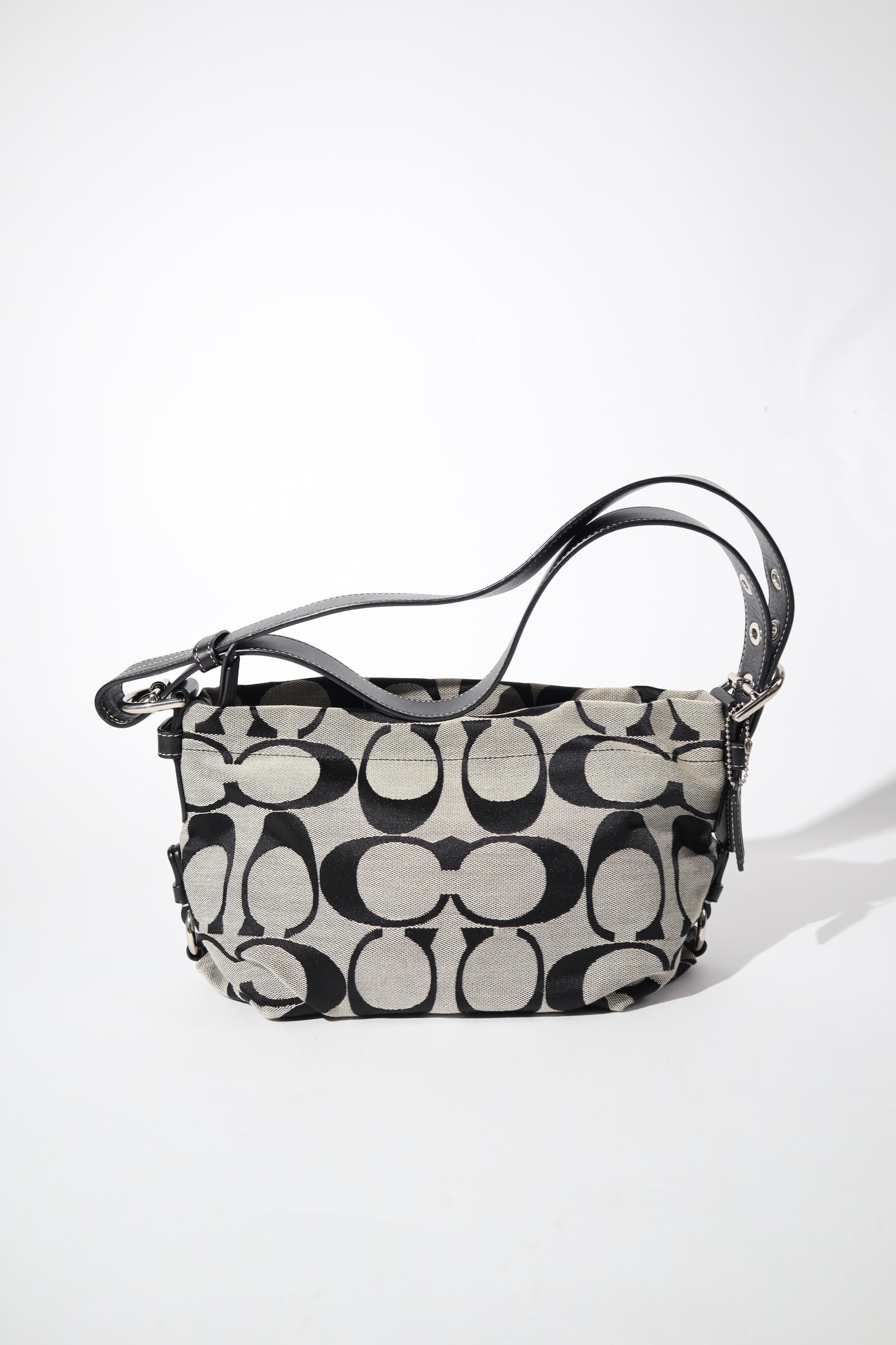 Coach Signature Canvas Crossbody Bag in Black/Grey (F15068)