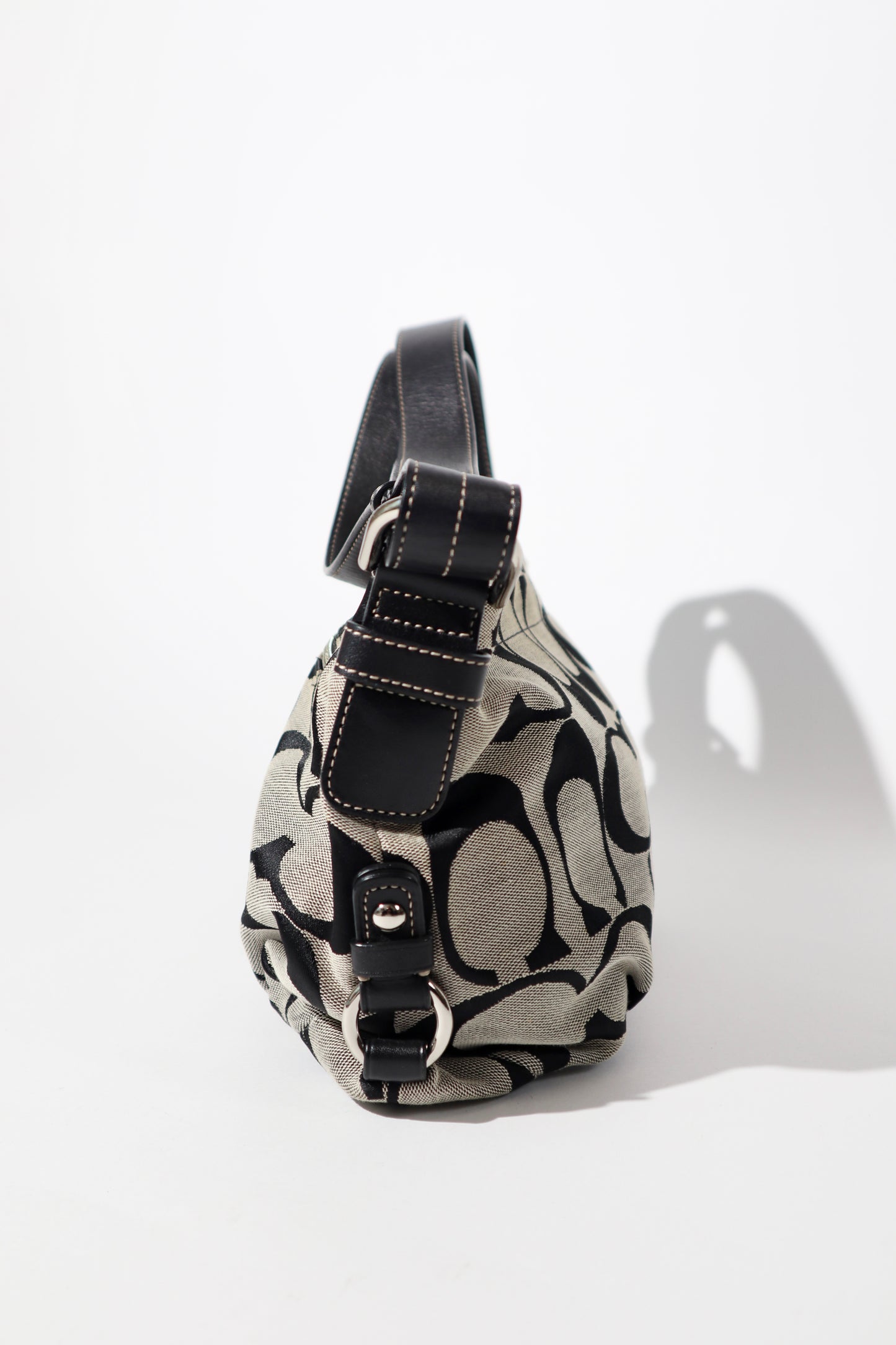 Coach Signature Canvas Crossbody Bag in Black/Grey (F15068)