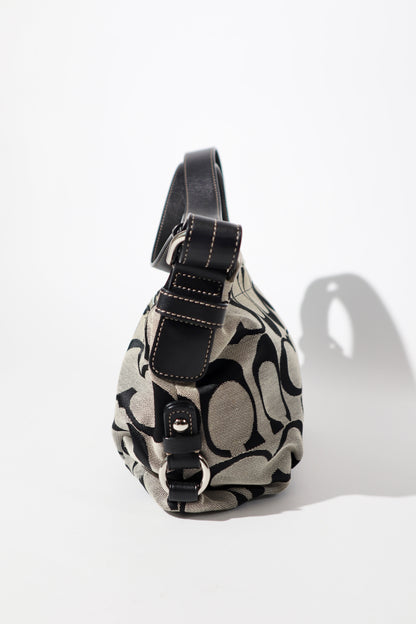 Coach Signature Canvas Crossbody Bag in Black/Grey (F15068)