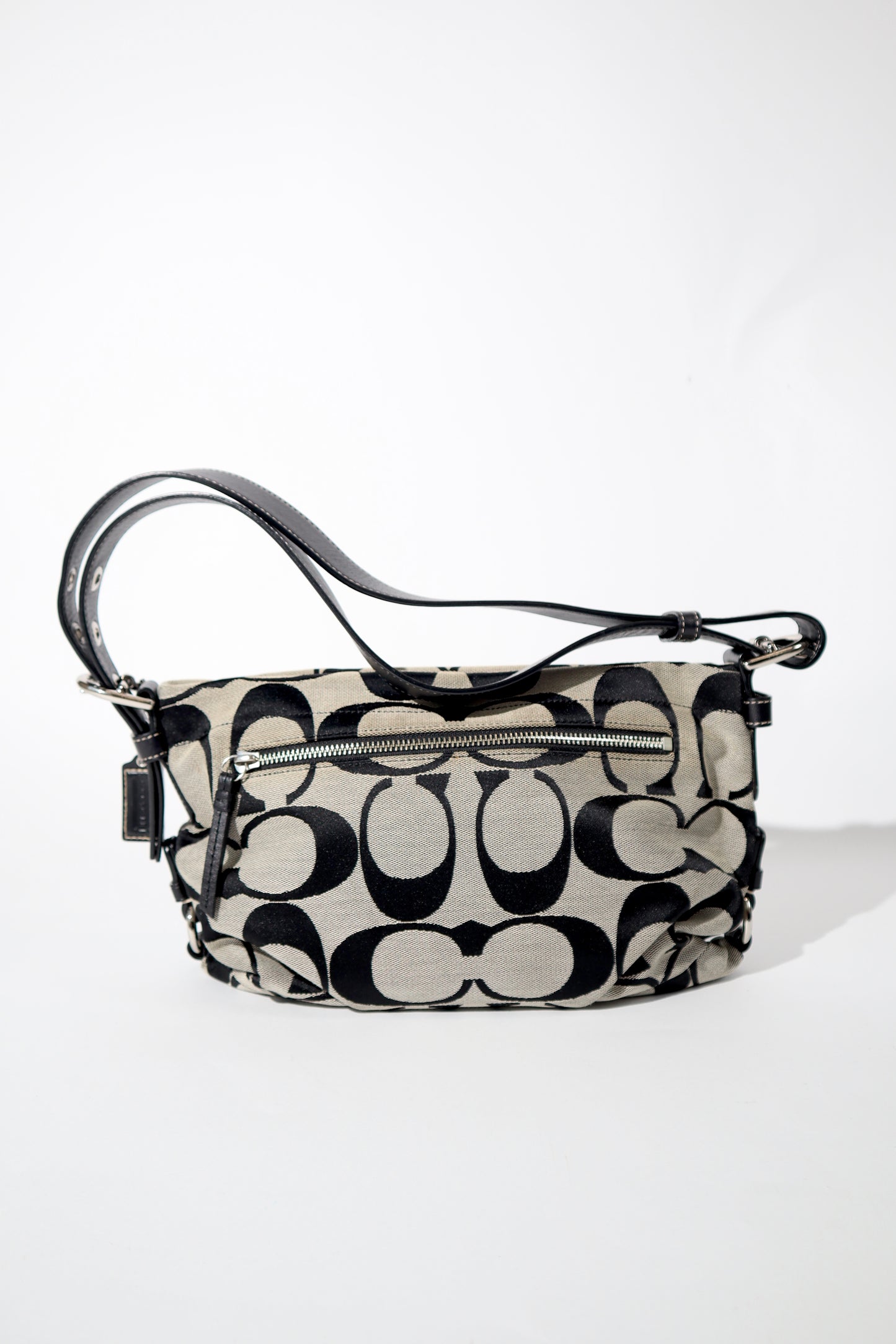 Coach Signature Canvas Crossbody Bag in Black/Grey (F15068)