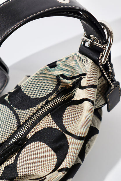 Coach Signature Canvas Crossbody Bag in Black/Grey (F15068)