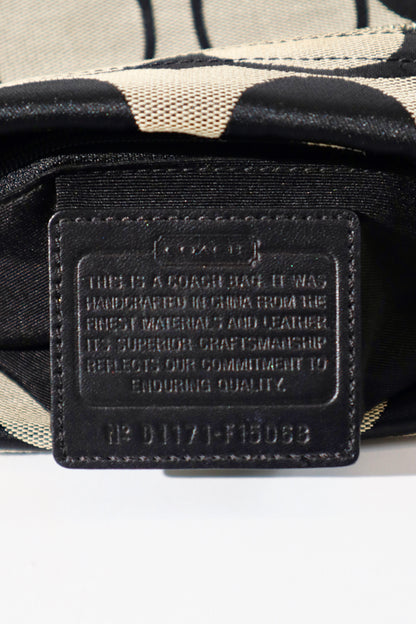 Coach Signature Canvas Crossbody Bag in Black/Grey (F15068)