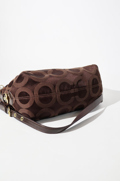 Coach Madison Dotted Op Art Hobo Bag in Brown - 14337