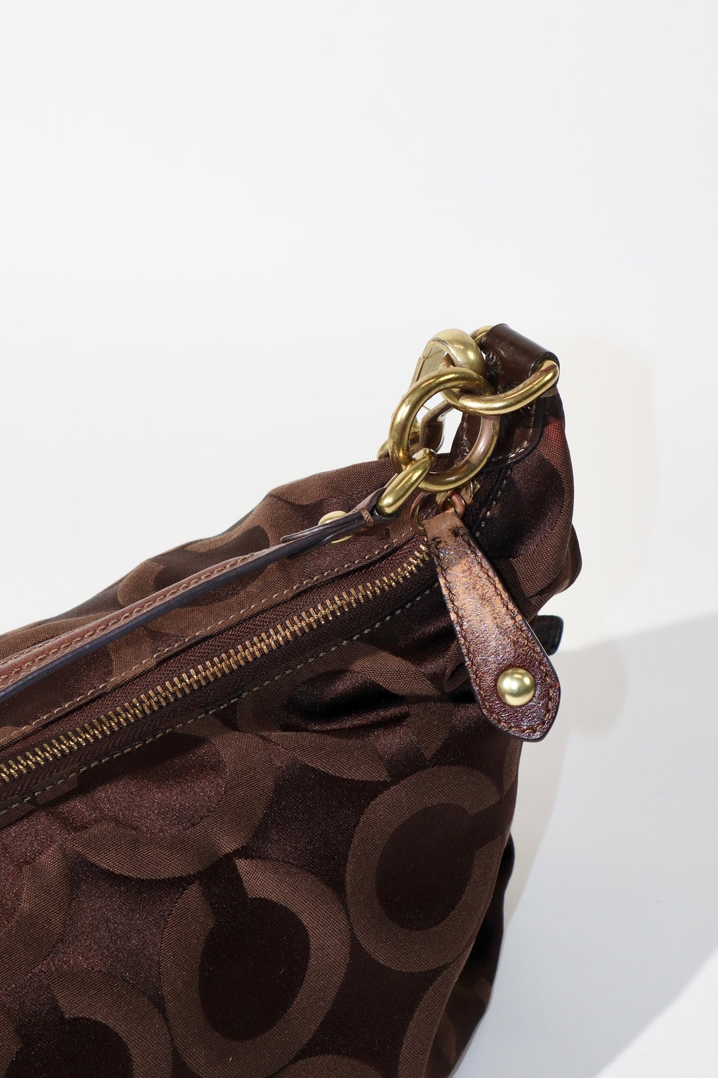 Coach Madison Dotted Op Art Hobo Bag in Brown - 14337