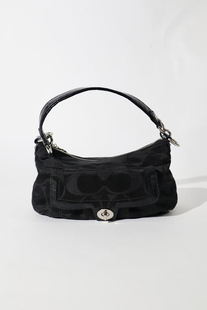 Coach Poppy Signature Canvas Shoulder Bag in Black - 18340