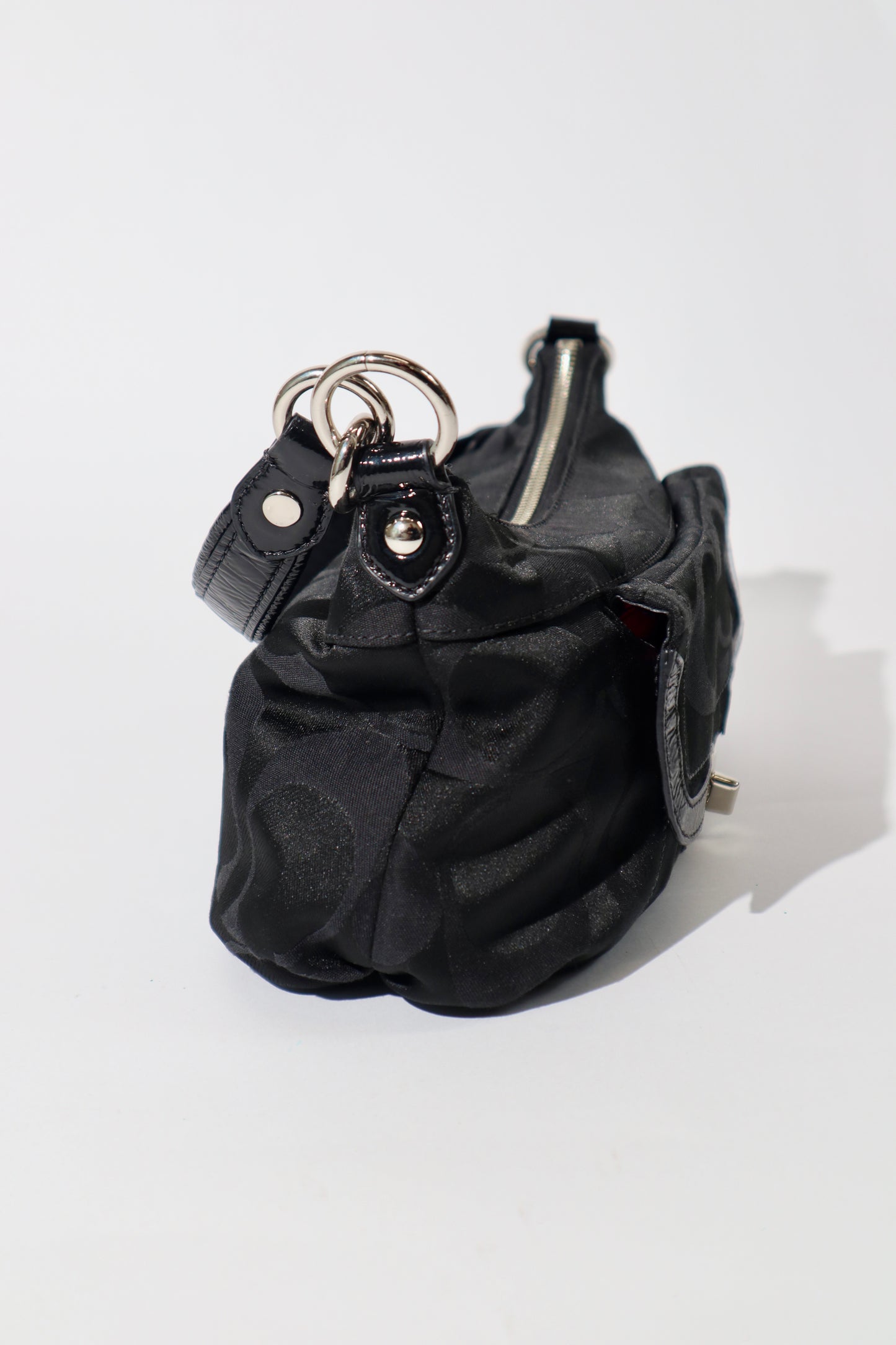 Coach Poppy Signature Canvas Shoulder Bag in Black - 18340