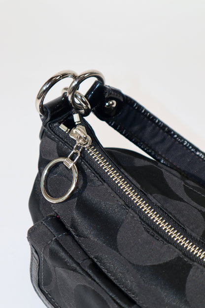 Coach Poppy Signature Canvas Shoulder Bag in Black - 18340