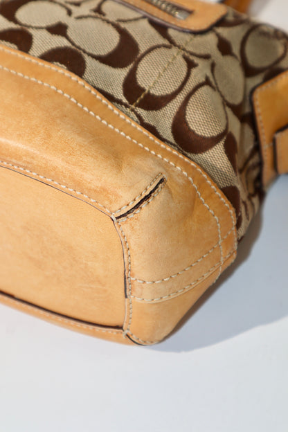 Coach Y2K East West Demi Shoulder Bag in Signature Khaki Canvas - 9363