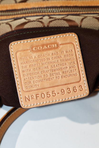 Coach Y2K East West Demi Shoulder Bag in Signature Khaki Canvas - 9363